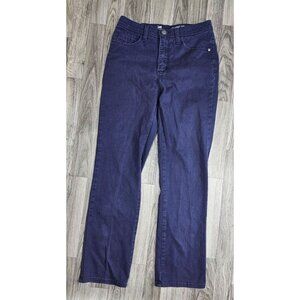 Lee Size 8 Medium Platinum Classic Fit Straight Leg Navy Blue Jeans